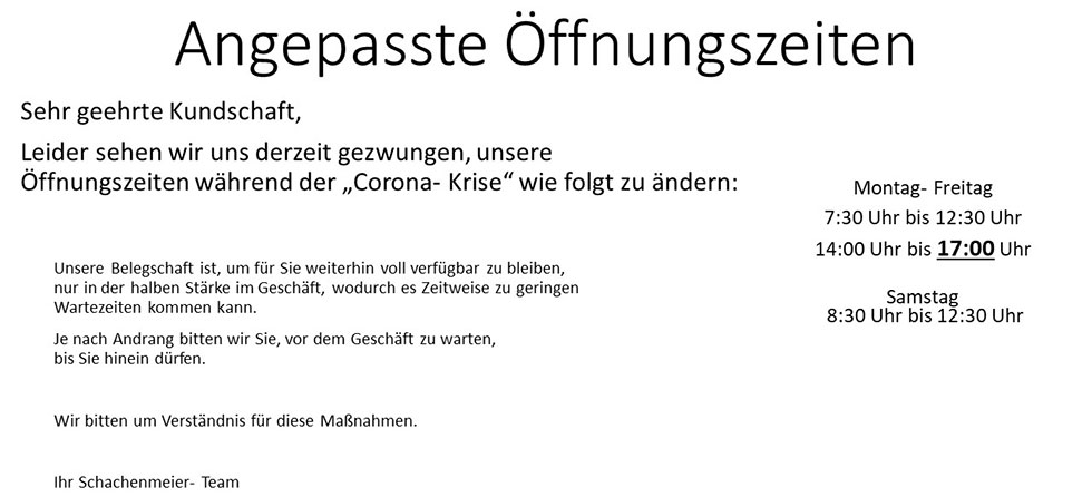 Öffnungszeiten